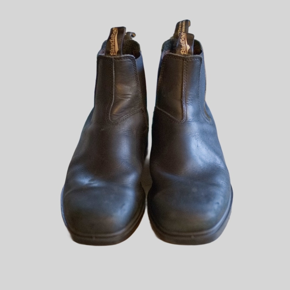 Men's Black Leather Chelsea Boots - Picture 4 of 6